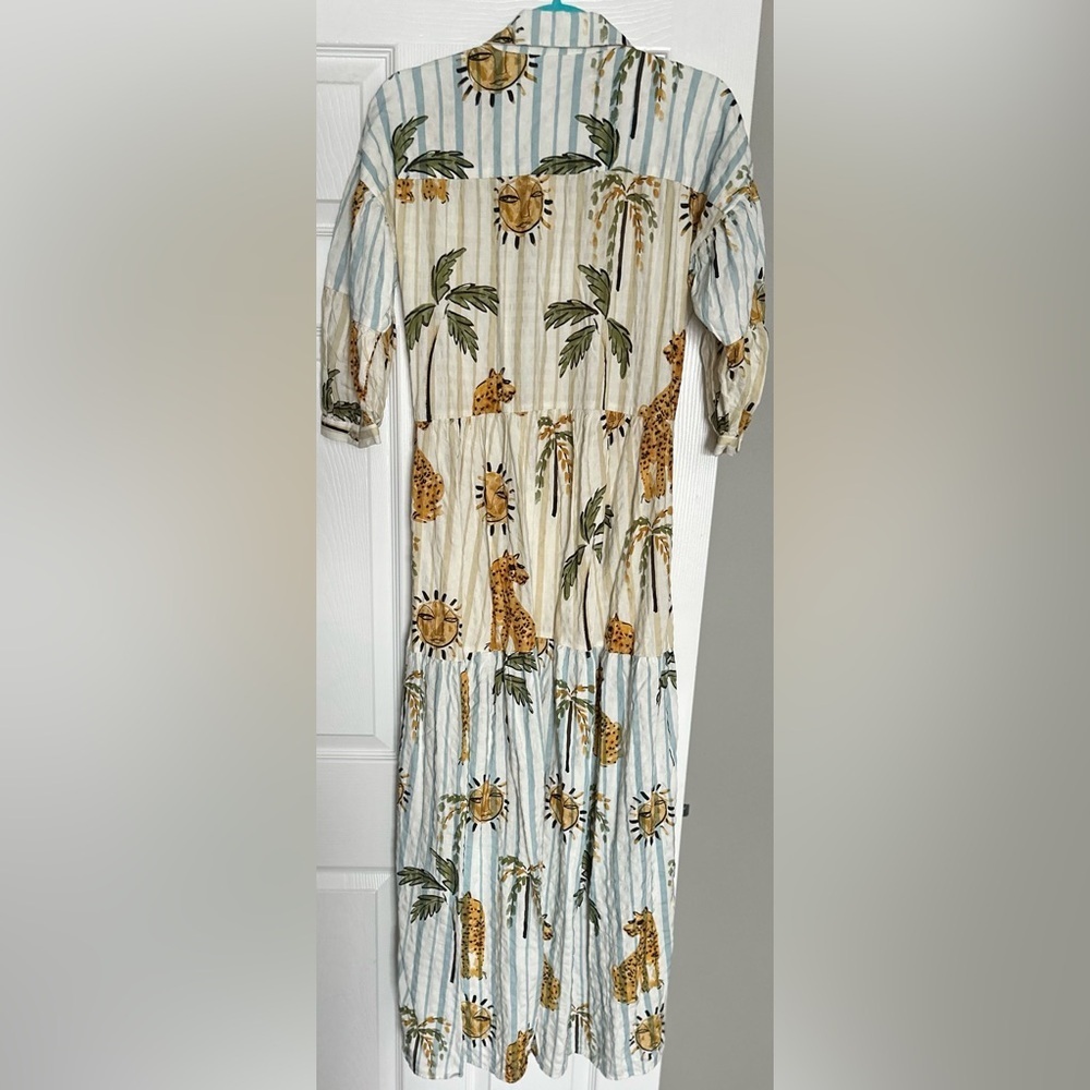 Anthropologie Carolita Artist Edition Tiered Shirt Dress NWT XS - Picture 10 of 12
